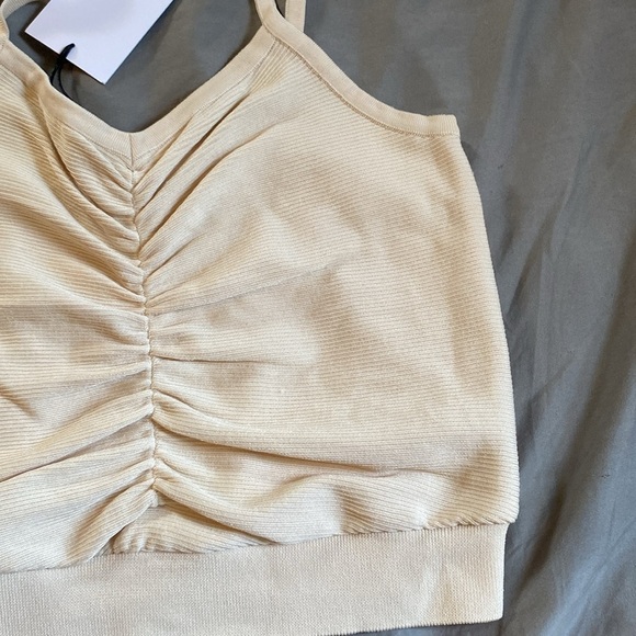 MOUSSY MY MIDDLE SHEARING SHORT CAMI OFF WHITE SIZE LARGE - Picture 3 of 10